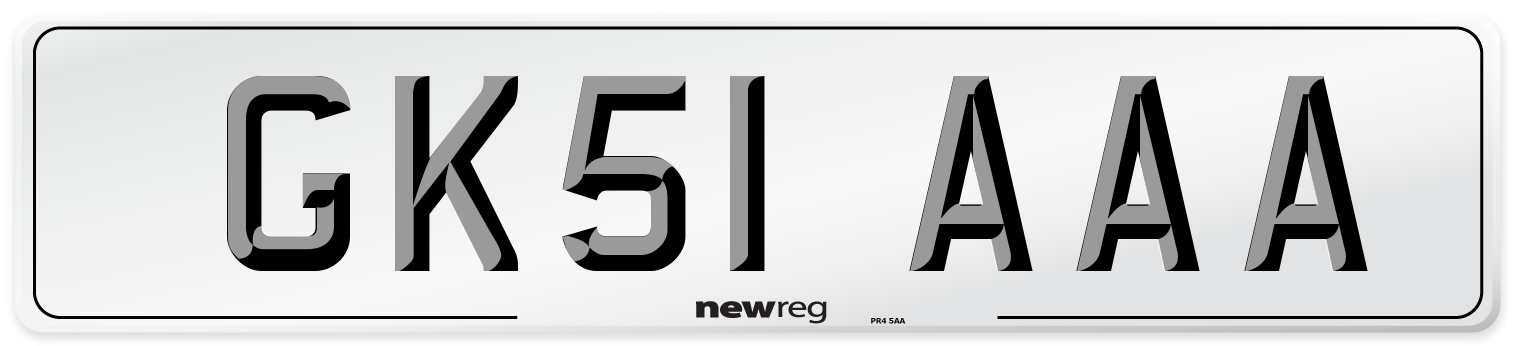 GK51 AAA Number Plate from New Reg